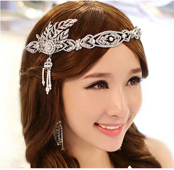 1920s Vintage Hair Accessories Pearl Crystal Crown New Great