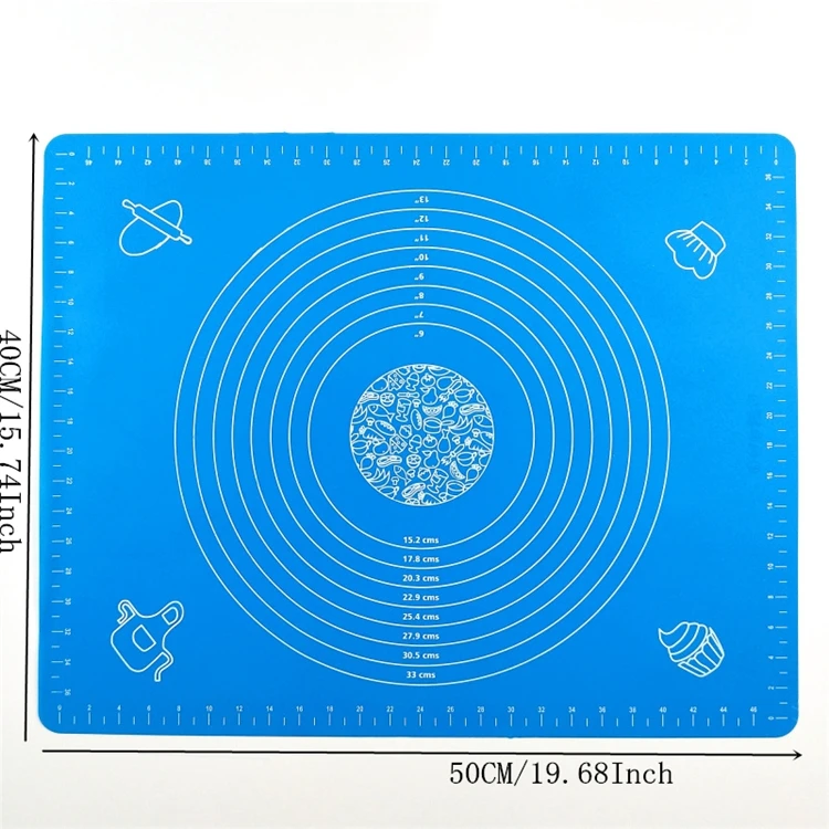 Антипригарный силиконовый коврик для выпечки формы для выпечки вкладыши утолщение муки прокатки весы коврик для замеса теста коврик для выпечки кондитерских изделий прокатки коврик