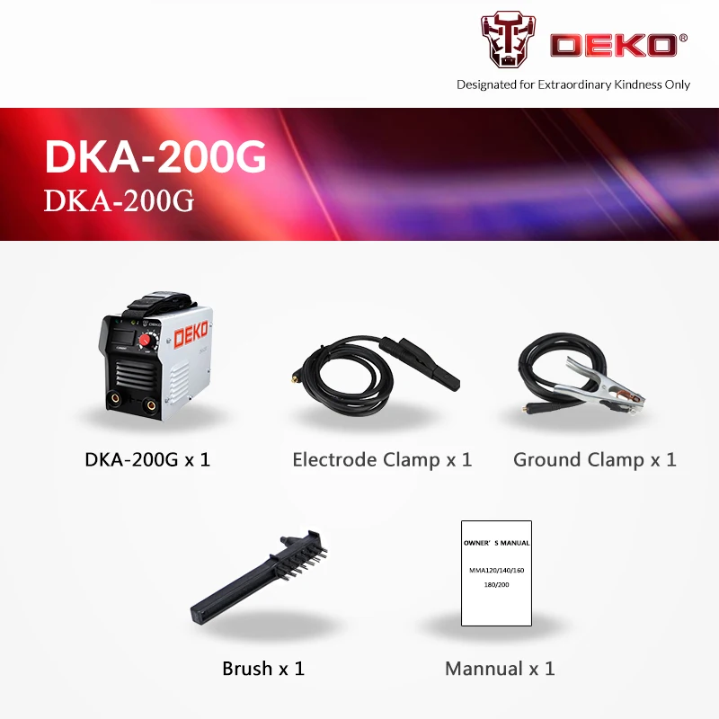 DEKO DKA-200G 200A 4.1KVA IP21S инверторный дуговой электросварки машина 220V MMA сварочный аппарат для сварки рабочей и электрические рабочие - Цвет: DKA-200G