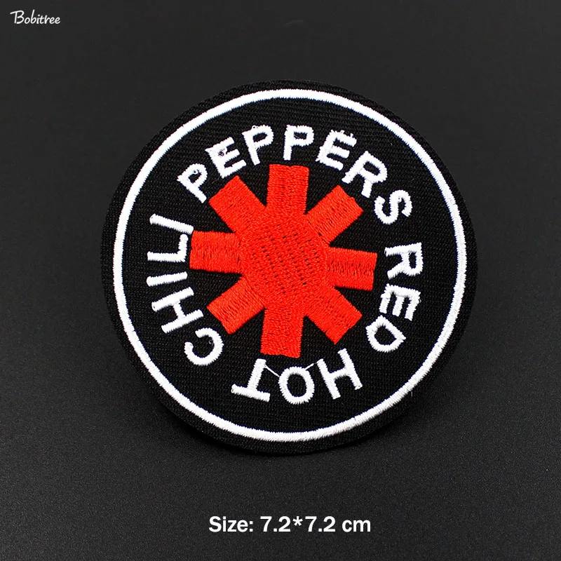 

Red Hot Chili Peppers Band Badge Patches Hot Iron Mending Clothes Designs Jacket Jeans Decoration Embroidered Applique