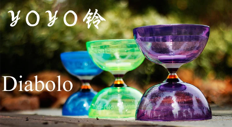 YOYO 3 подшипника Diabolo набор крепких стекловолоконных палочек прозрачный(синий фиолетовый зеленый красный желтый оранжевый) струнная сумка Новинка kongzhu