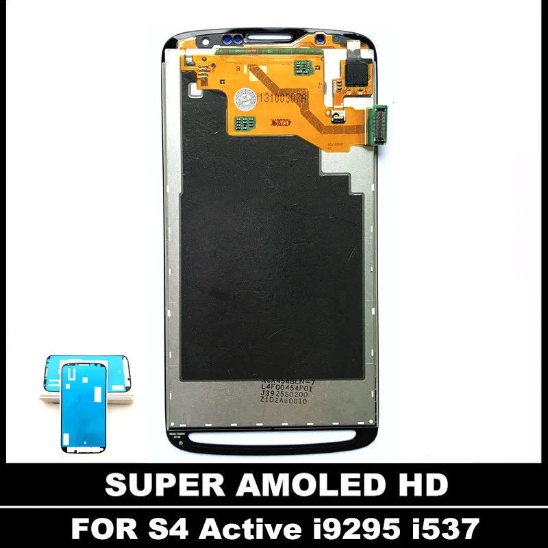 

100% Tested Super AMOLED LCD Display For Samsung Galaxy S4 Active i9295 i537 Replacement LCDS Touch Screen Digitizer Sticker