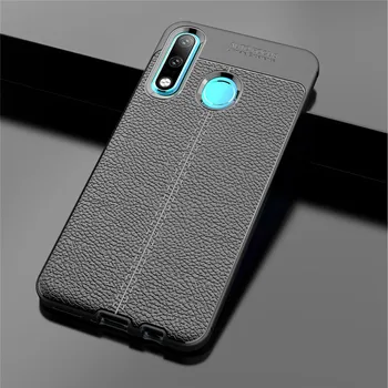 

100PCS Luxury Phone Case For Huawei P30 pro P20 Lite P10 Plus P9 P8 Lite 2017 Shockproof Leather Litchi Pattern Soft TPU Cover