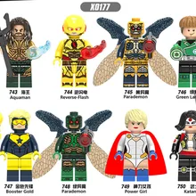 XH743-750 фигурка супергероя Катана мощная девушка бустер Золотой парадемон обратная вспышка Зеленый Фонарь строительные блоки игрушка