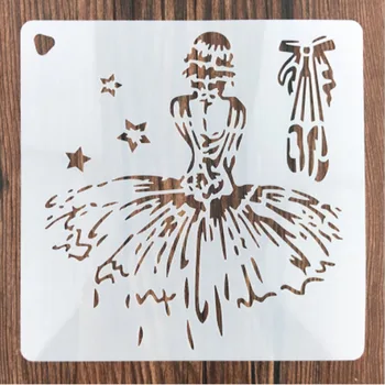 

1PC Elegant princess girl Shaped Reusable Stencil Airbrush Painting Art DIY Home Decor Scrap booking Album Crafts Office School