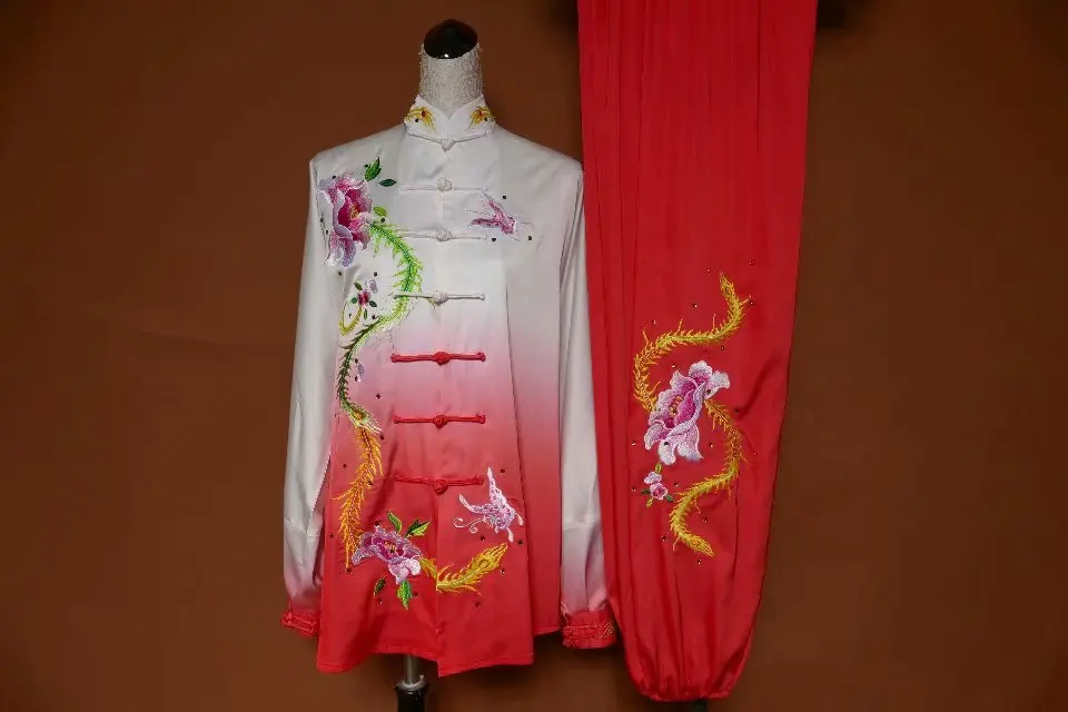 Wushu taichi одежда тайцзи changquan Униформа боевых искусств соревнование вышитая kungfu