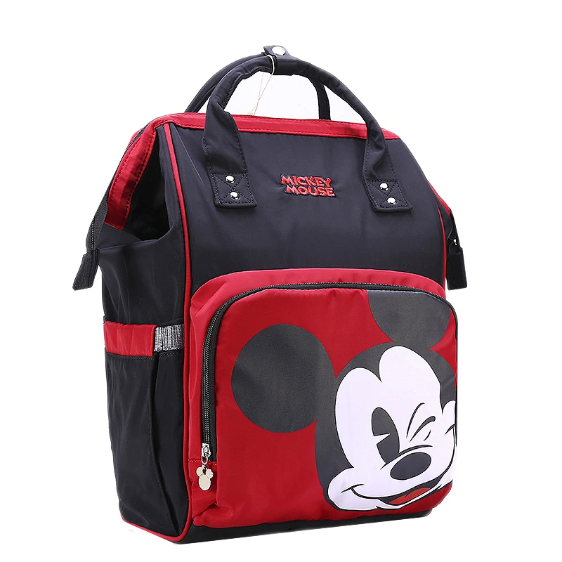 Disney сумка для подгузников, мам сумка Водонепроницаемый нагрева USB с мультяшным принтом, Сумка с беременных Для женщин рюкзак с Микки-Маусом мама мешок большой Ёмкость