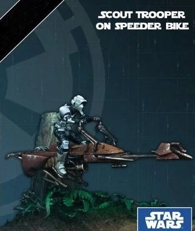 

Classic 35MM Scout Trooper On Speeder Bike Star Wars Resin Model Kit Figure Free Shipping