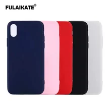 FULAIKATE Ultra-thin Matte TPU Soft Case for iPhone X Candy Color Back Cover iPhoneX Phone Protective Cases
