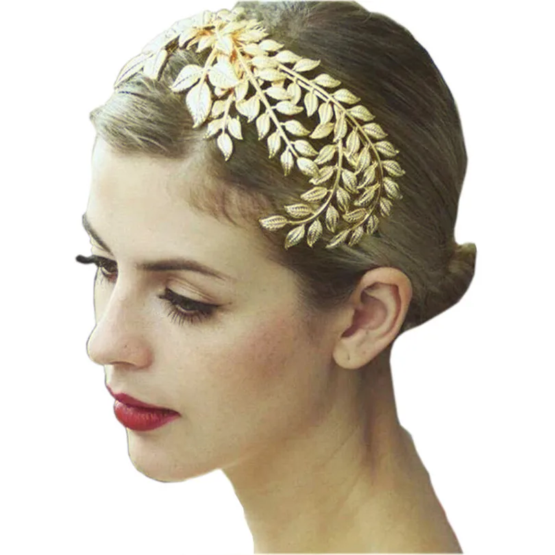 1piece Vintage Gold Leaf Hair Accessories Bridal Headpieces Headwear Wedding party Tiaras Crown