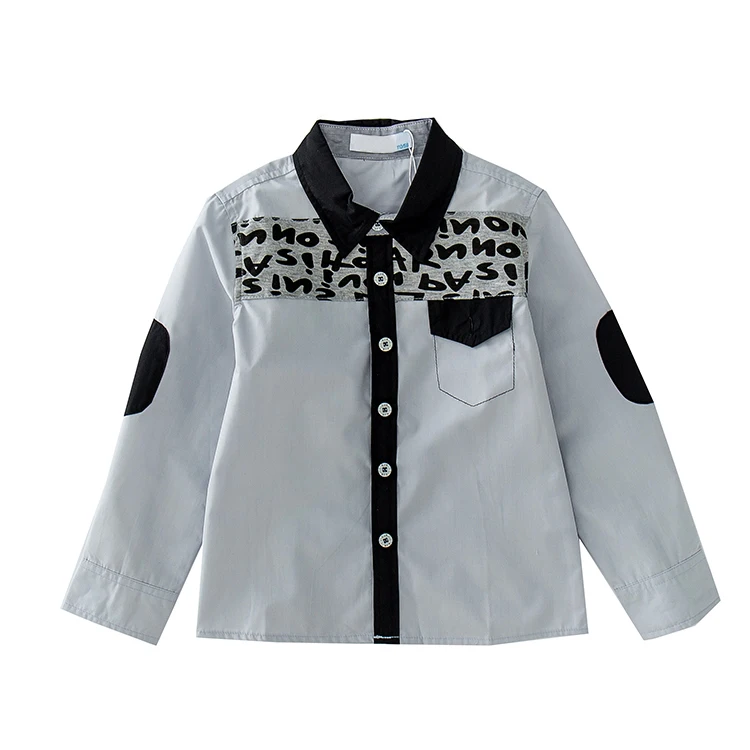 

2019 New Spring and Autumn Children's Patch Long Sleeve Cool Shirt. Boy 3--6T Tops.