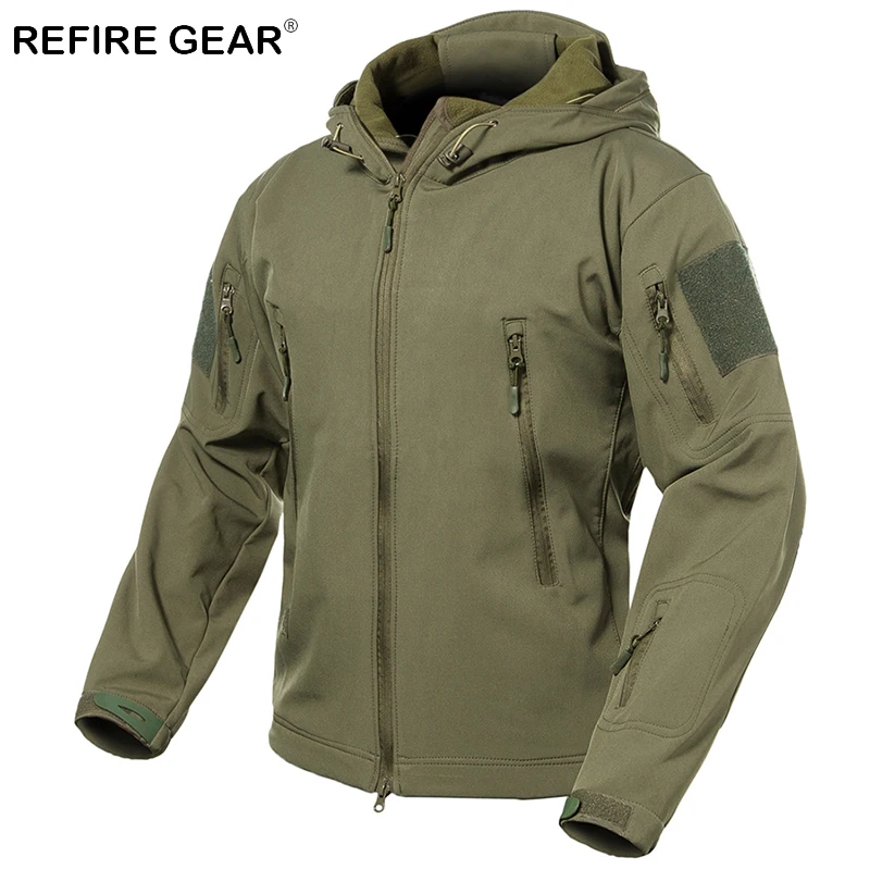 ReFire Gear уличная куртка с мягкой оболочкой Мужская водонепроницаемая флисовая
