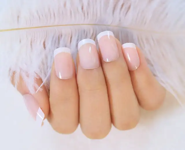 911 24 Pièces Solide Couleur Nue Pas Cher Faux Ongles Long Carré Complet Conçu Ongles Avec Autocollant De Colle Pour Dames In Faux Ongles From