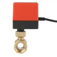 Ручной заподлицо электромагнитный клапан DC 12V G3/4 латунный моторизованный шаровой клапан