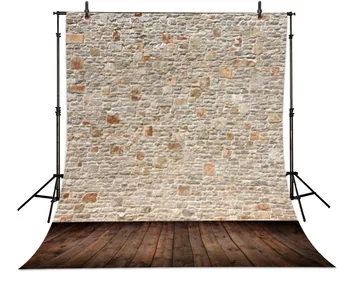 

Stonewall Neatly Arranged Wood Brick Wall backdrop Vinyl cloth High quality Computer printed Wooden Backgrounds