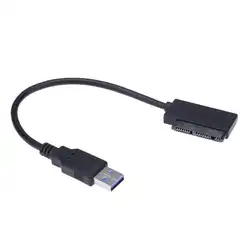7 + 9pin SATA к USB 3.0 конвертер Кабель-адаптер для 1.8 дюйма HDD SSD Micro SATA SSD кабель