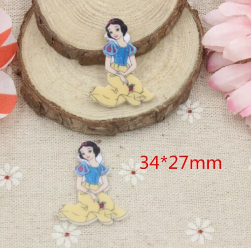 

30pcs Flatback Resin cartoon princess snow white Character Planar Resin DIY Craft Accessories B-106