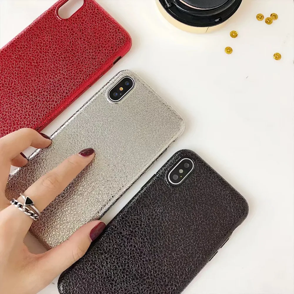 

INIZEAL Luxury Metallic Glitter Matte Soft TPU Phone Case for iPhone X 8 8 Plus 7 7plus 6s 6 plus Back Cover
