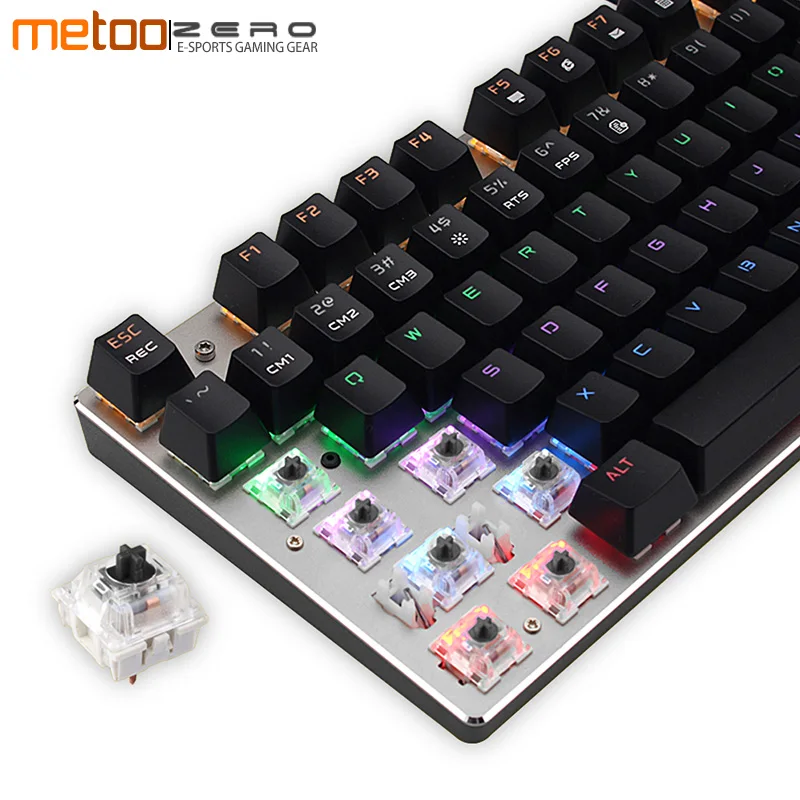 

Russian English Profession Gaming Wired Mechanical Keyboard 104 Keys Red/Blue/Black Switch Full LED Backlit Anti-Ghosting