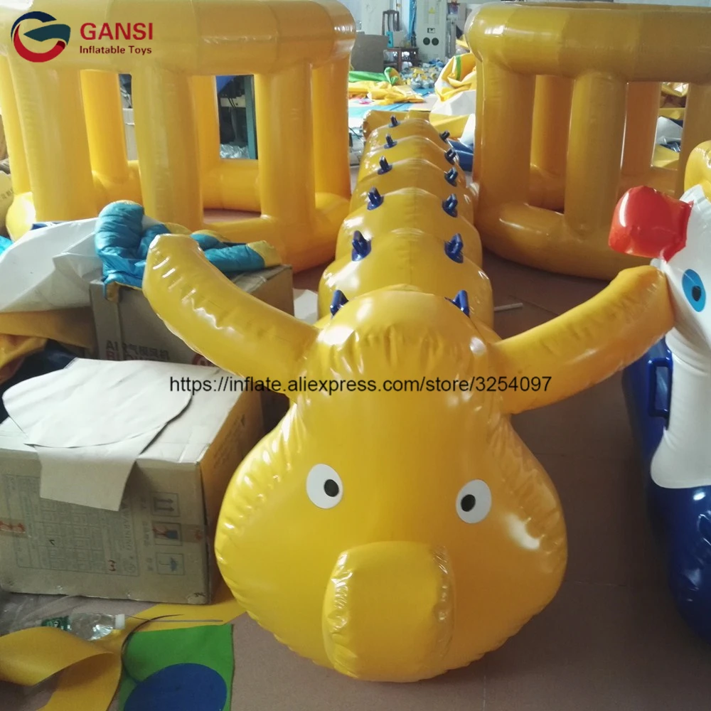 New Design Team-Building Inflatable Toys 6M Length Adult Inflatable Caterpillar For Racing Game new dm caterpillar 1 50 cat d11t track type tractor dozer jel design high line series 85565 by diecast masters for collection