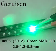 Ultra Bright LED SMD 0805 Verde novo lighte 560-575NM 70-200MCD I (mA): 20ma 3000pcs
