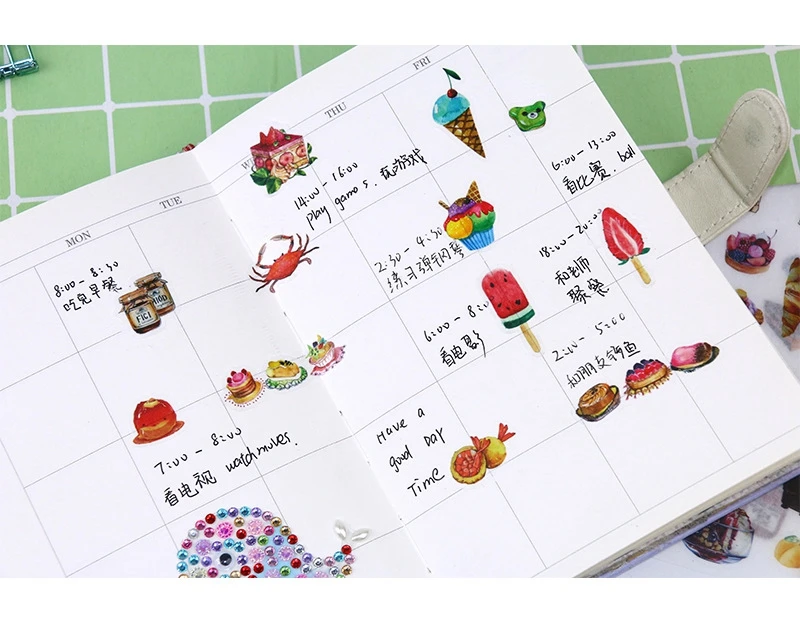 Girl Cartoon Stickers Anime Cute Kawaii Sticker Mobile Phone Book Gift DIY Ablum Diary Scrapbooking decoration label Stickers