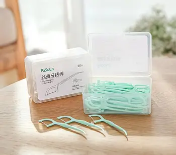 

96 boxes 4800pcs 100% food grade high polymer toothbrush dental floss stick dental cleaning care tool oral cleaning toothpick HQ