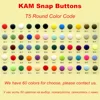 1000Sets 35 Color KAM Snaps Buttons Wholesale Round T5 Plastic Press Buttons For Baby Clothes Fasteners Quilt Cover Sheet Button 4