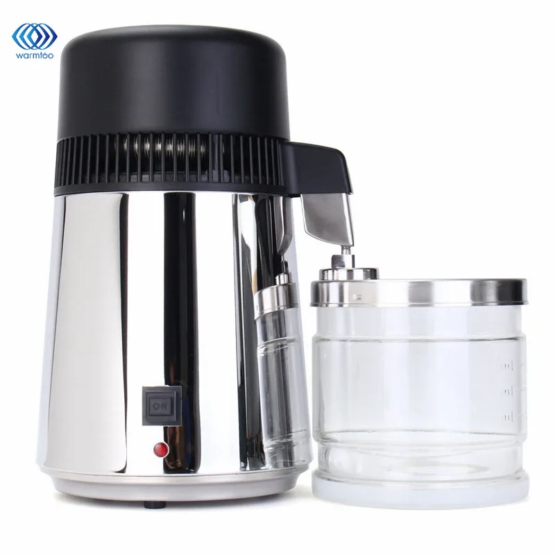 

220V 750W Pure Water Distiller Purifier 4L Capacity 304 Stainless Steel Container Filter Distilled Water Device