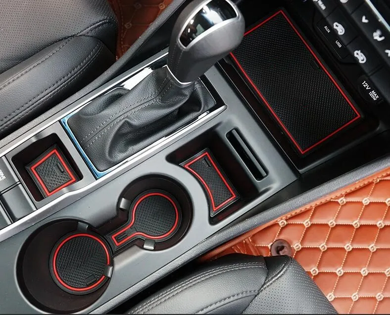 Color : Red DWhui Car Door Slot Pad Anti-dust Interior Cup Mats emulsion car interior Non-Slip Mats For MG HS 16 PCS//Set,Dustproof and waterproof