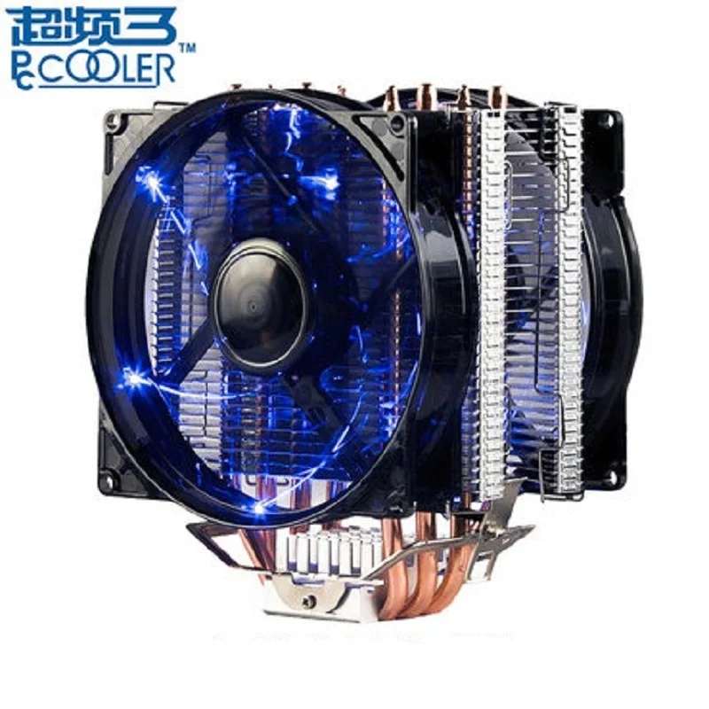 

Pccooler X4 4 Heatpipe CPU cooler 12cm LED 4pin fan for Intel 115X 2011 AMD AM4 radiator heatsink CPU cooling 120mm quiet PC fan