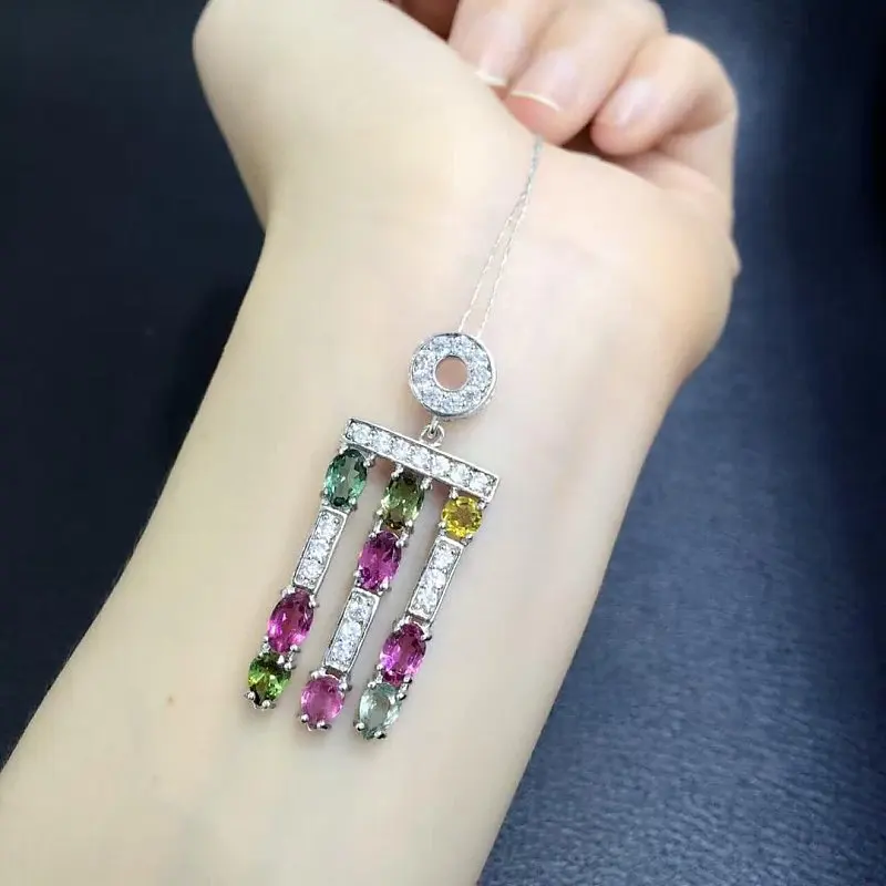 

2017 Collares Qi Xuan_Tourmaline Stone Fashion Pendant Necklaces_Real Necklaces_Quality Guaranteed_Manufacturer Directly Sale