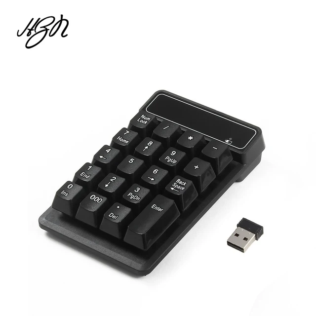 2.4G USB Numeric Keypad Wireless Number Pad 19 Keys Mini Digital Keyboard for Laptop PC Notebook Desktop 2.4G USB Numeric Keypad Wireless Number Pad 19 Keys Mini Digital Keyboard for Laptop PC Notebook Desktop