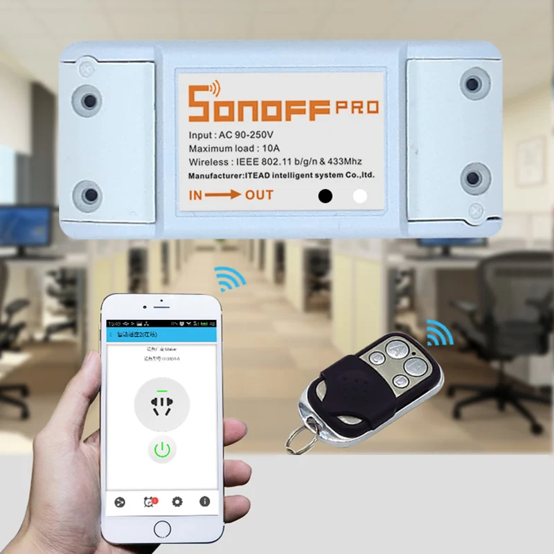  Умный Дом ITEAD Sonoff РФ-Wi-Fi 433 МГц Беспроводной Пульт Дистанционного Smart Switch Общие Части Модификации с 433 МГц РФ приемник для Ламп 