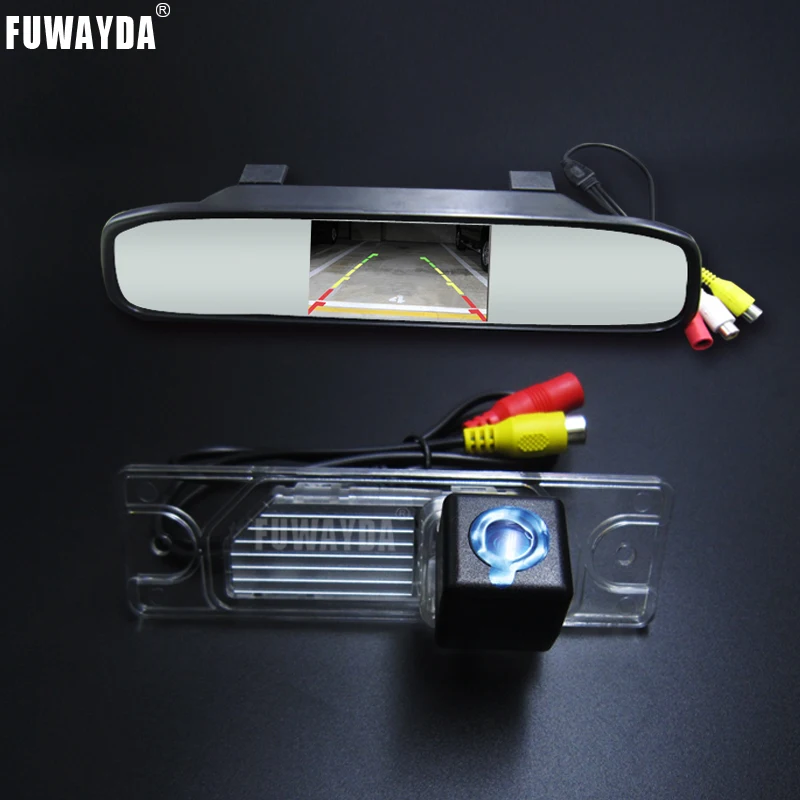 

FUWAYDA SONY Assistance Car RearView Mirror Monitor with Car Rearview BackUp Reverse Parking Camera For Renault Koleos 2009-2014
