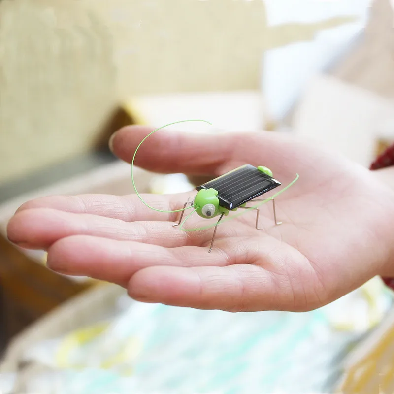 Mini Solar Powered Grasshopper Insect Science Educational Robot Toy Have Fun (5)