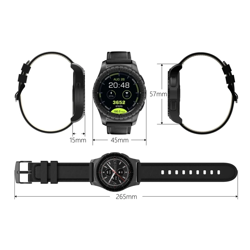 Haweel Смарт часы телефон SIM 1 3 ''круглый сенсорный экран MTK2502C спортивные монитор