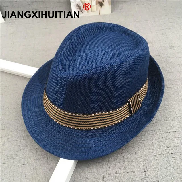 New Straw Cap Baby Hats Children Jazz Cap Bucket Hat Sun Cap Summer Hat For Girls Boys Panama Hat Photography Props 1