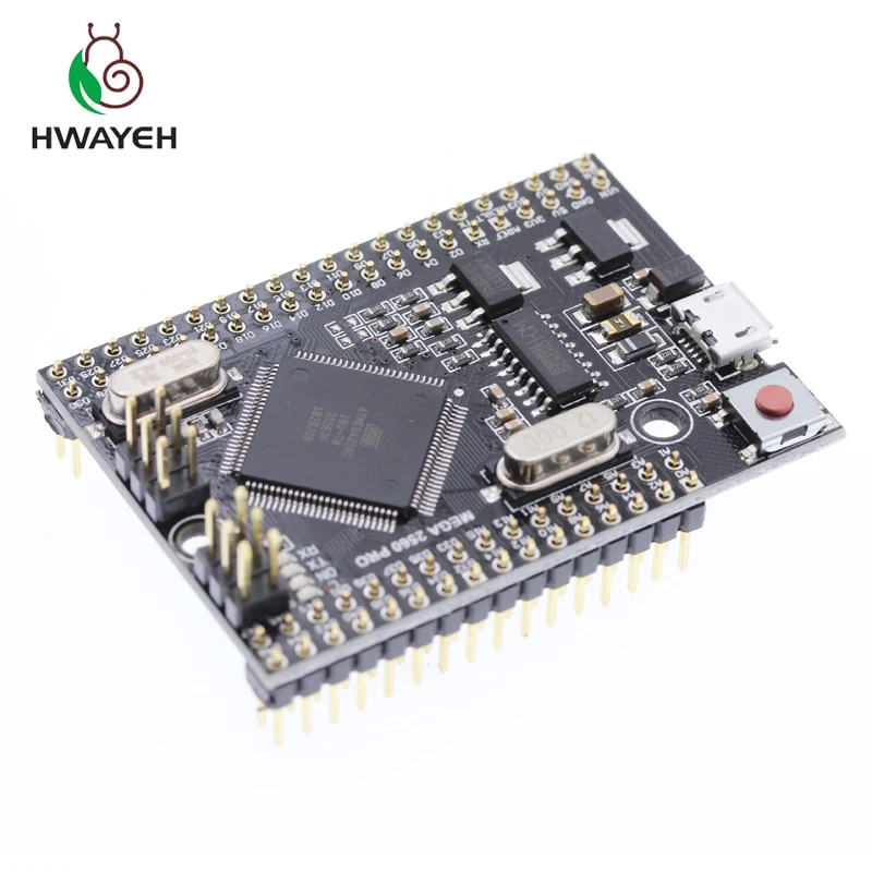 HWAYEH Mega 2560 PRO MINI 5V(встраивание) CH340G ATmega2560-16AU с наконечниками, совместимыми с arduino Mega 2560