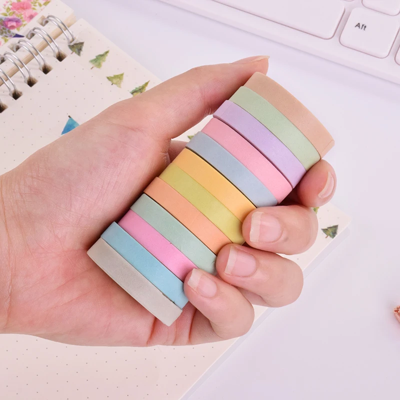 

12 Pcs/Lot Color concise narrow washi tape DIY decoration scrapbooking planner masking tape adhesive tape kawaii
