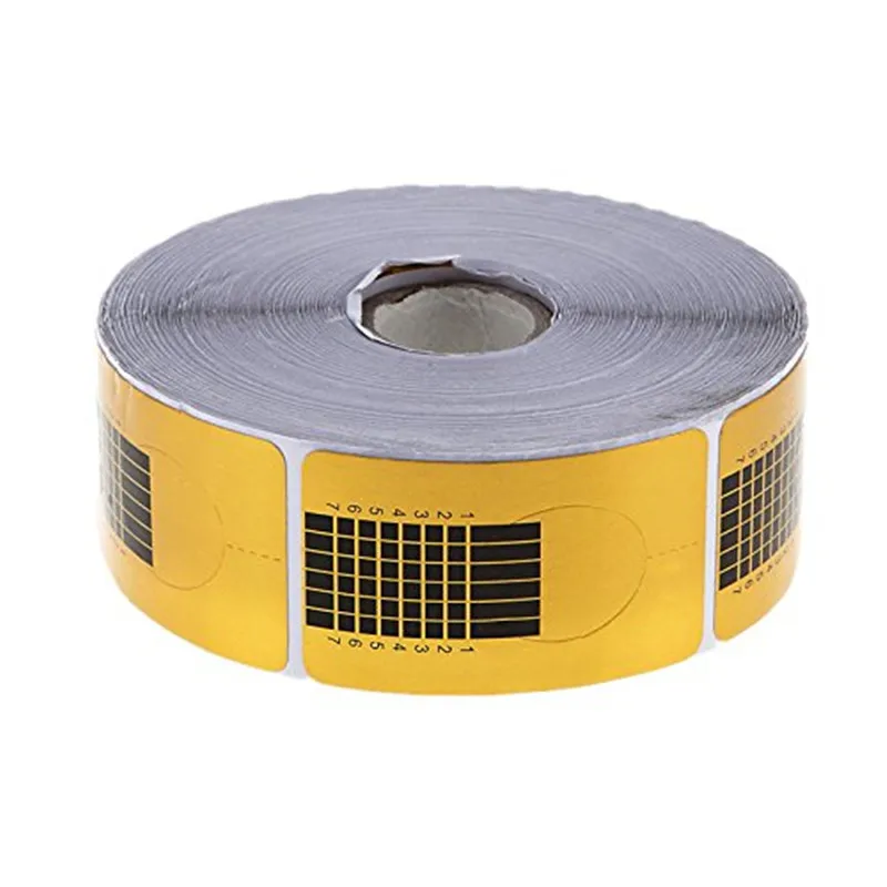 Unha de Ouro para Acrílico uv do Unha Makartt Roll Professional Forma Gel Extensões F0062x 500 Pcs - 5 Cheap Formas de unha