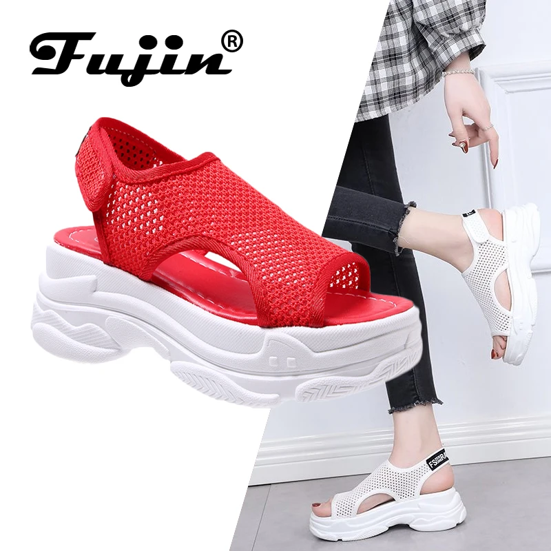 

Fujin Sandalias De Mujer Verano 2019 Dropshipping Female Sandals Shoes Summer Leisure Shoes Fashion Thick Bottom Sandals Women