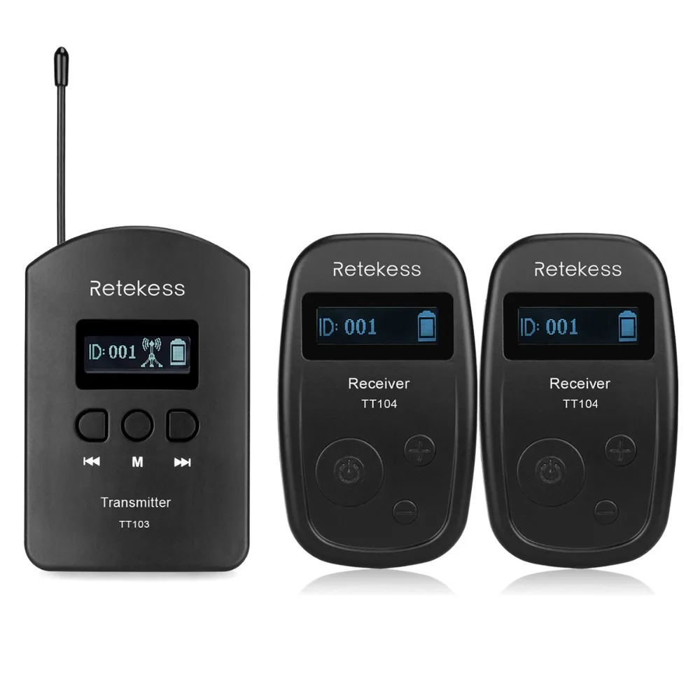 Профессиональная беспроводная система гида RETEKESS TT104 UHF для храма прослушивания