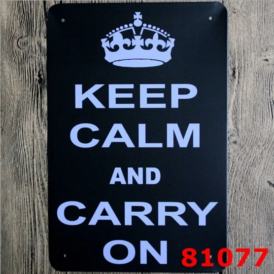 Металлический жестяной знак &quotKeep Calm and Carry on" паб домашний винтажный Ретро