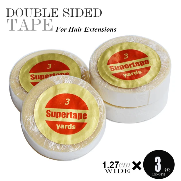 6pcs 1.27cm*3Yard Double Sided Tape Strong Adhesives For Tape Hair