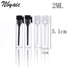5 шт./лот мини Стекло духи небольшой образец флаконы, парфюмерный флакон 1 мл 2 мл пустая лабораторная Жидкость Аромат Тесты трубка пробный бутылка