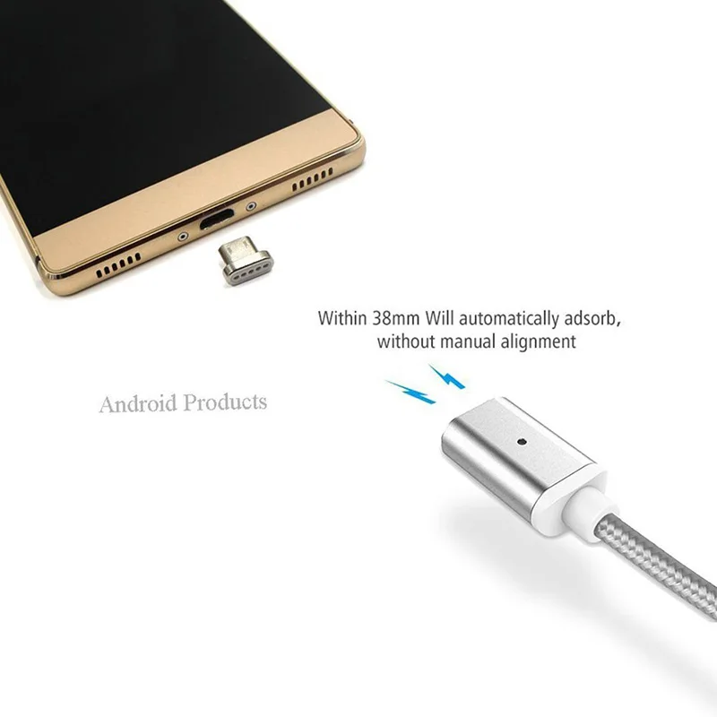 1 м нейлоновый Магнитный кабель 2.4A Micro usb кабель для зарядки и передачи данных Магнитный адаптер для зарядки samsung Xiaomi huawei Android сотовых телефонов