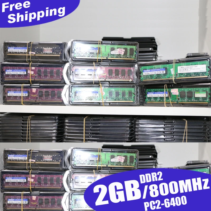 Lanshuo 2 ГБ 2G DDR2 PC2-6400 800 МГц для настольных ПК оперативная Память DIMM 240 контактов(для всех) полностью Совместимая система Высокая совместимость