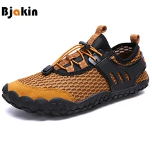 Bjakin Лето Открытый пеший Туризм Aqua обувь для воды для мужчин сетки Новое поступление восходящий болотные сандалии 47 зажима спортивн