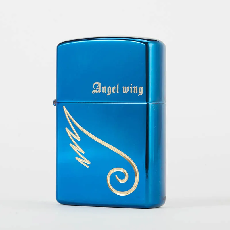 Chife бензин Ligther для сигарет курение классический стиль латунь материал кремень Бензин керосин пожарная зажигалка - Цвет: blue